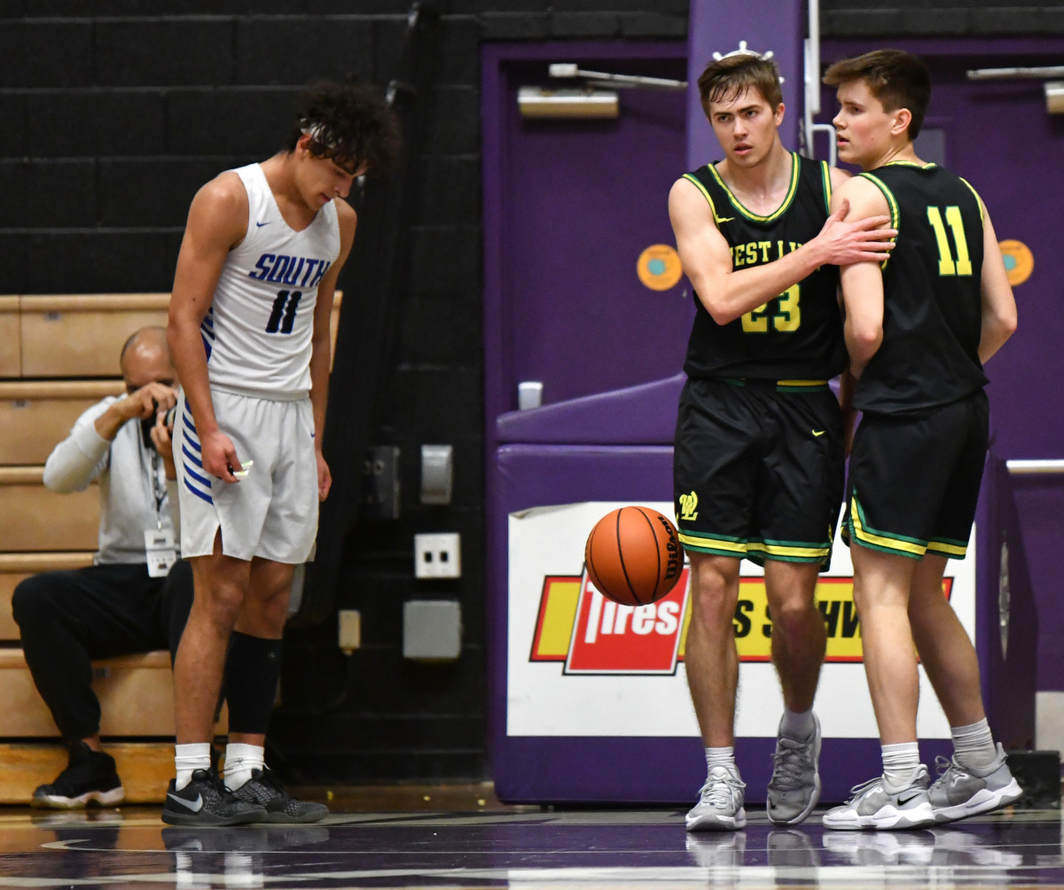 West Linn South Medford boys basketball Taylor Balkom 17